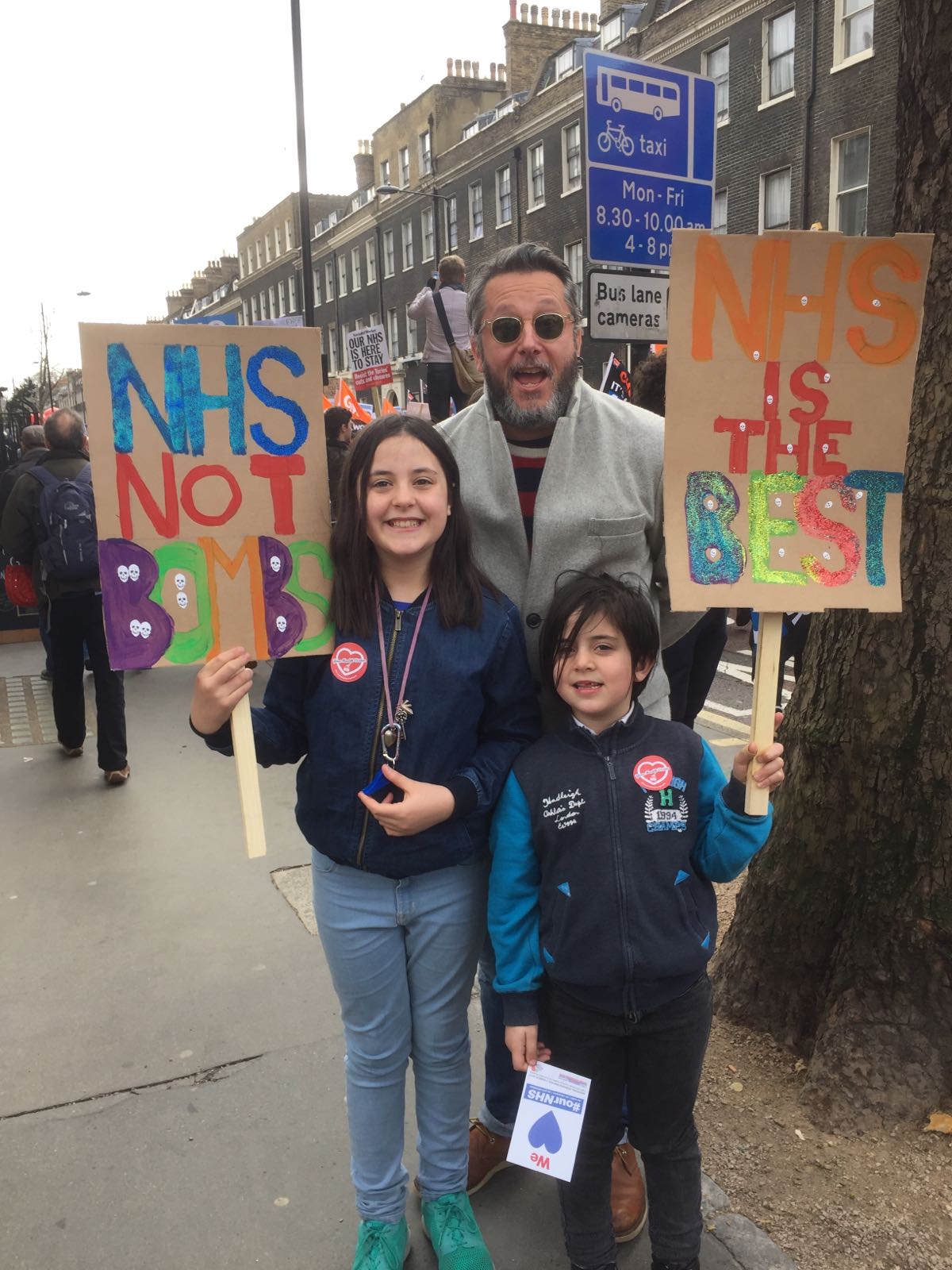 Ella at NHS March